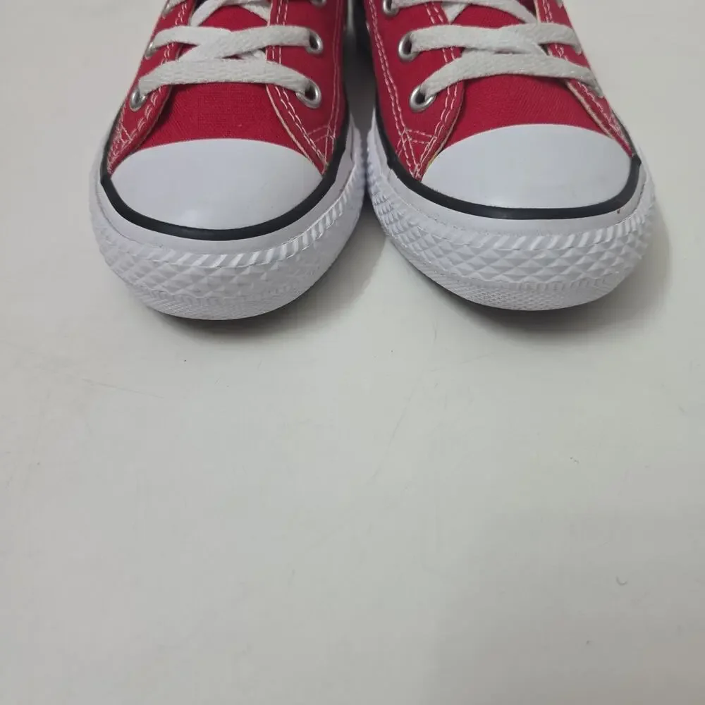 Converse All Star Kids Youth Size 1 Red Low Top All Star Canvas